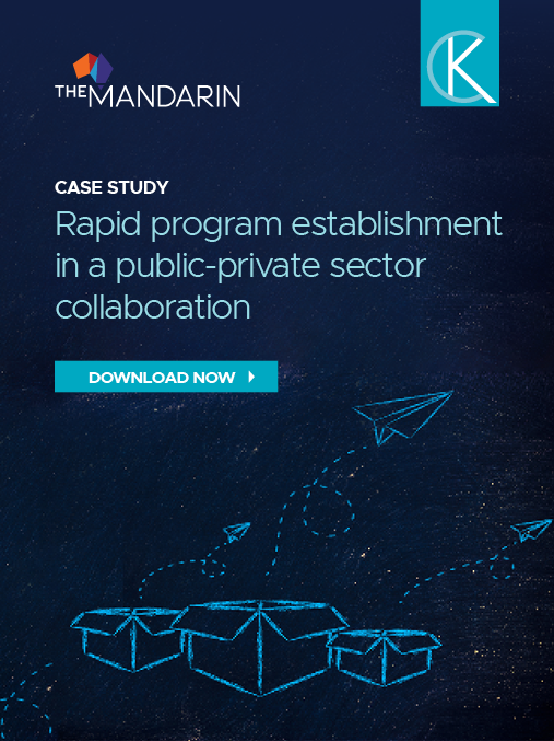 Rapid program establishment in a public-private sector collaboration