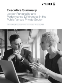 Whitepaper: Leader personality and performance differences in the public versus private sector